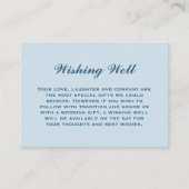 Elegant Simple Dusty Blue Wedding Wishing Good Informatiekaartje (Voorkant)