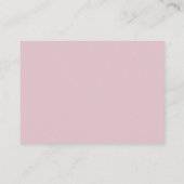 Elegant Simple Dusty Pink Wedding Transportation Informatiekaartje (Achterkant)