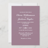 Elegant Simple Dusty Roos White Wedding Kaart (Voorkant)