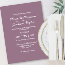 Elegant Simple Dusty Roos White Wedding