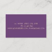 Elegant Simple, Faux Gold Foil Brusg Stroke Visitekaartje (Achterkant)