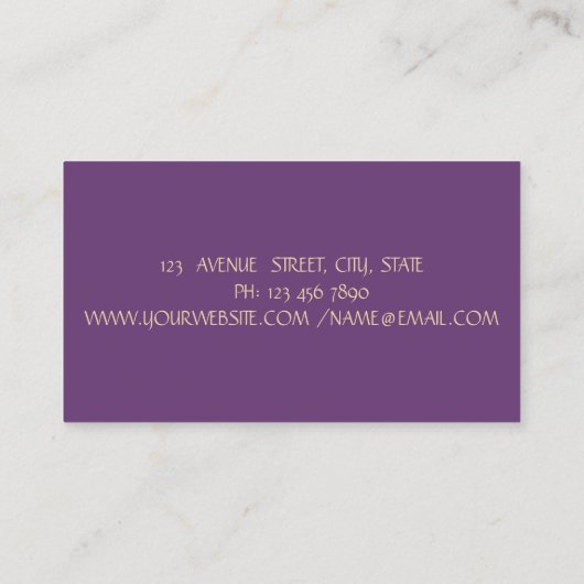 Elegant Simple, Faux Gold Foil Brusg Stroke Visitekaartje (Achterkant)