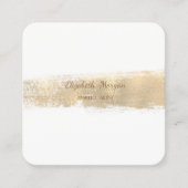 Elegant Simple Faux Gold Foil Bruspenseel Stroke,  Vierkante Visitekaartje (Voorkant)