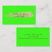 Elegant Simple Faux Gold Foil Bruspenseel Stroke,  Visitekaartje (Voorkant / Achterkant)