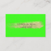 Elegant Simple Faux Gold Foil Bruspenseel Stroke,  Visitekaartje (Voorkant)