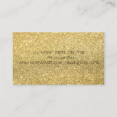 Elegant Simple Faux Gold Glitter Bokeh Visitekaartje (Achterkant)