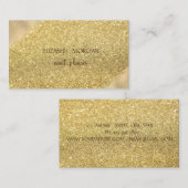 Elegant Simple Faux Gold Glitter Bokeh Visitekaartje (Voorkant / Achterkant)