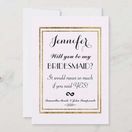 Elegant Simple Faux Gold-overzicht en wit Kaart (Voorkant)