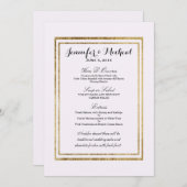 Elegant Simple Faux Gold-overzicht en wit Menu (Voorkant / Achterkant)