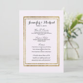 Elegant Simple Faux Gold-overzicht en wit Menu (Staand voorkant)