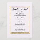 Elegant Simple Faux Gold-overzicht en wit Menu (Voorkant)