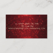 Elegant Simple Faux Gold, Red Glitter Bokeh Visitekaartje (Achterkant)