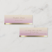 Elegant Simple Faux Gold Stripe, Ombre Mini Visitekaartje (Voorkant / Achterkant)