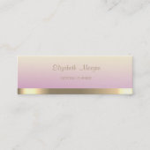 Elegant Simple Faux Gold Stripe, Ombre Mini Visitekaartje (Voorkant)
