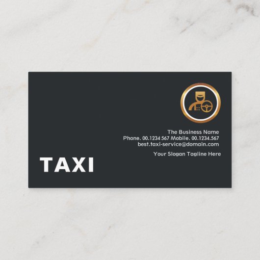 Elegant Simple Faux Gold Wave Taxi-driver Visitekaartje (Achterkant)
