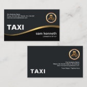 Elegant Simple Faux Gold Wave Taxi-driver Visitekaartje (Voorkant / Achterkant)
