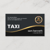 Elegant Simple Faux Gold Wave Taxi-driver Visitekaartje (Voorkant)