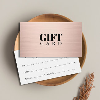Elegant Simple Faux Rose Gold Salon Visitekaartje