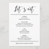 Elegant Simple Flat Menu Kaart (Voorkant)