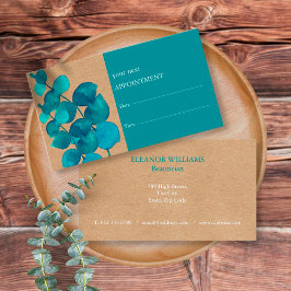 Elegant Simple Floral Appointment Card Afsprakenkaartje