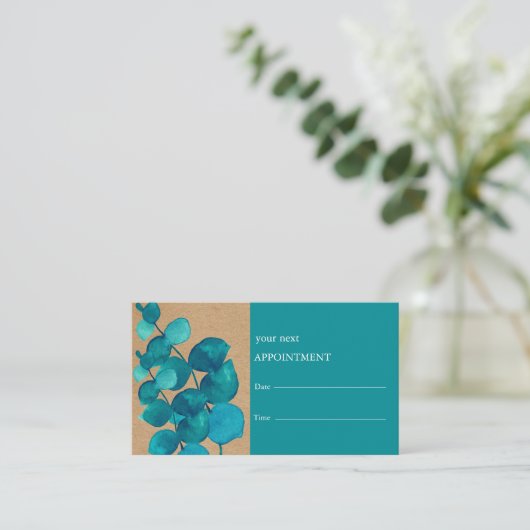 Elegant Simple Floral Appointment Card Afsprakenkaartje (Staand voorkant)