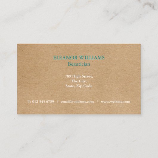 Elegant Simple Floral Appointment Card Afsprakenkaartje (Achterkant)