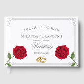 Elegant Simple Floral Classic Wedding Gastenboek (Voorkant)