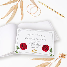 Elegant Simple Floral Classic Wedding Gastenboek