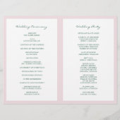Elegant Simple Floral Eucalyptus Wedding Programme (Achterkant)