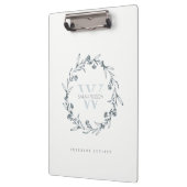 Elegant Simple Floral Laurel Wreate Monogram Klembord (Links)