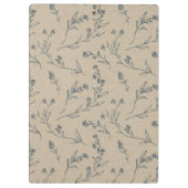 Elegant Simple Floral Laurel Wreate Monogram Klembord (Achterkant)