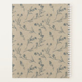 Elegant Simple Floral Laurel Wreate Monogram Planner (Achterkant)