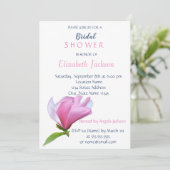 Elegant Simple Flower, Magnolia Vrijgezellenfeest Kaart (Staand voorkant)