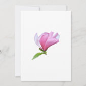 Elegant Simple Flower, Magnolia Vrijgezellenfeest Kaart (Achterkant)