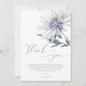 Elegant Simple Flower Winter Baby Shower  Bedankkaart (Voorkant)