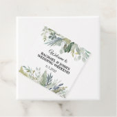 Elegant Simple Foliage & Greenery Wedding Bedankjes Labels (In situ)