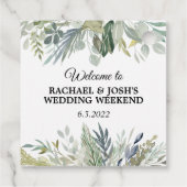 Elegant Simple Foliage & Greenery Wedding Bedankjes Labels (Achterkant)