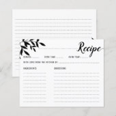 Elegant Simple Foliage Vrijgezellenfeest Recipe Ka (Voorkant / Achterkant)