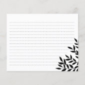 Elegant Simple Foliage Vrijgezellenfeest Recipe Ka (Achterkant)