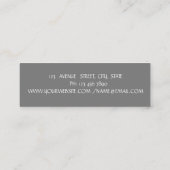 Elegant Simple Folie Brush Stroke Opal Mini Visitekaartje (Achterkant)