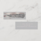 Elegant Simple Folie Bruske Stroke, grijs Mini Visitekaartje (Voorkant / Achterkant)