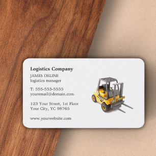 Elegant Simple Forklift Logistics Company Visitekaartje