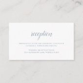 Elegant Simple Formeption Dusty Blue Wedding Informatiekaartje (Voorkant)