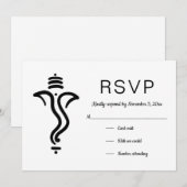 Elegant Simple Ganesh | Indiase God RSVP Kaart (Voorkant / Achterkant)