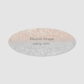 Elegant Simple Glitter Bokeh Ombre Naamplaatje (Voorkant)