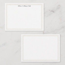 Elegant Simple Gold Circles Lijst Wedding Couple Notitiekaartje
