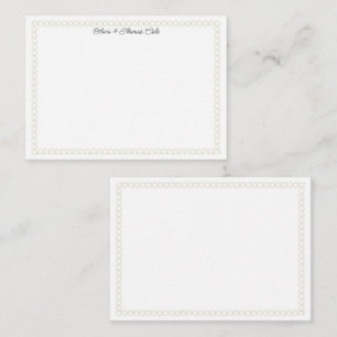 Elegant Simple Gold Circles Lijst Wedding Couple Notitiekaartje