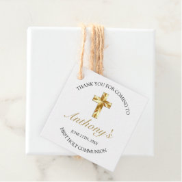 Elegant Simple Gold CrossFirst Community Hartelijk Bedankjes Labels