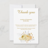 ELEGANT SIMPLE GOLD FLORAL GOLD REVERSE DANK JE KAART (Voorkant)