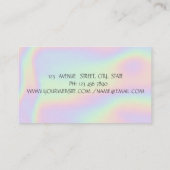 Elegant Simple Gold Foil BrusSlag, holografisch Visitekaartje (Achterkant)